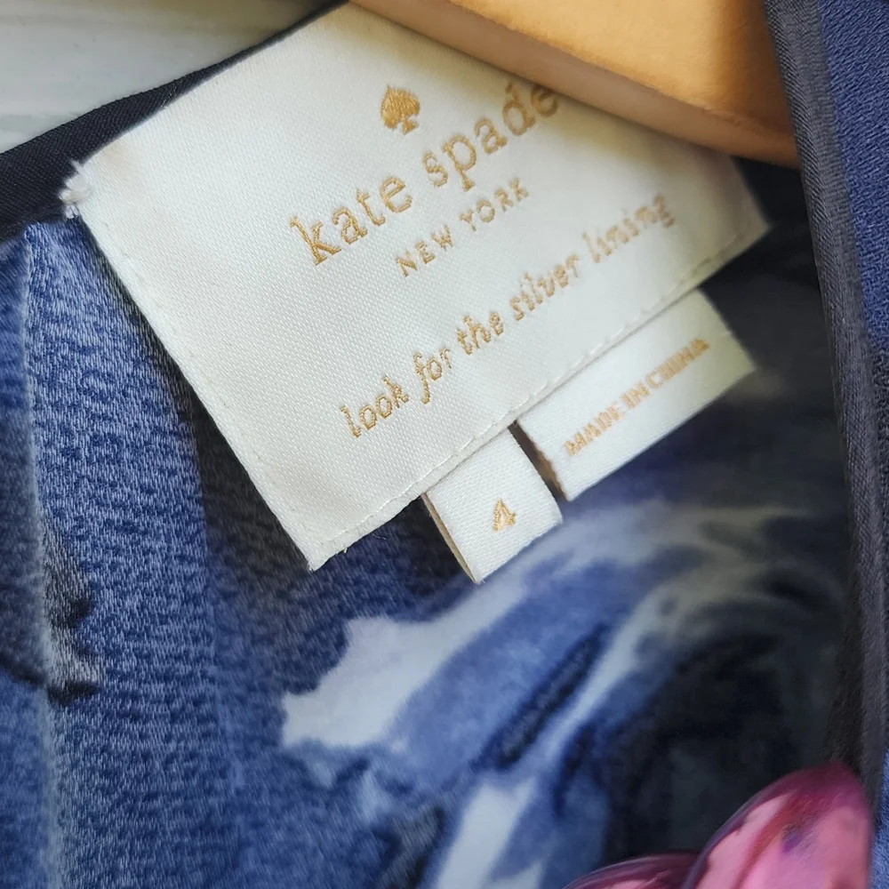 Kate Spade Night Rose Crepe Dress